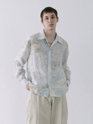 GRAINMUSTARD扎染印花衬衫