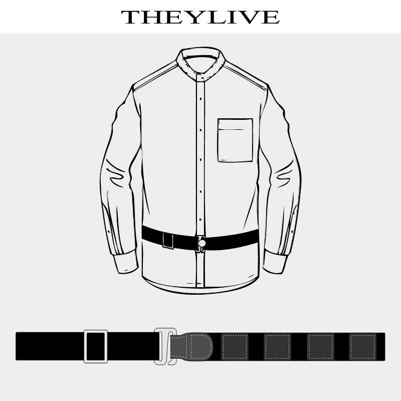 theylive新款衬衫夹防滑防皱绑带