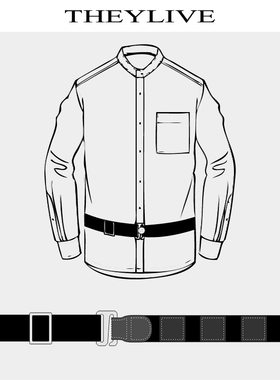 THEYLIVE 新款衬衫绑带 衬衫防滑防皱绑带衬衫固定神器商务衬衣防