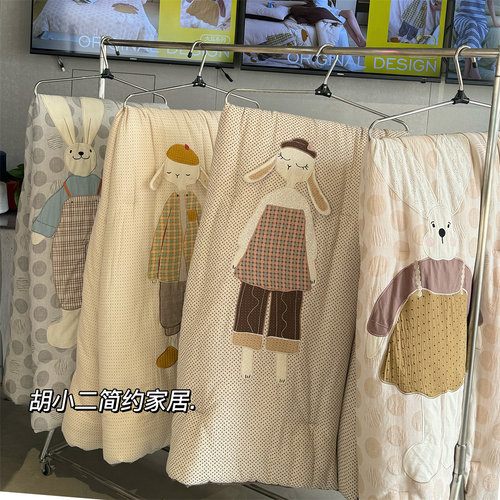 可水洗全棉双层纱春秋被冬被