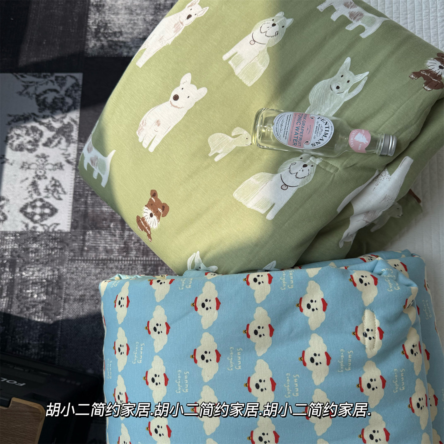 卡通可爱小狗全棉针织棉夏凉被