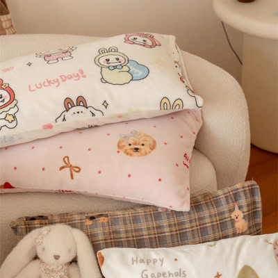 暖呼呼牛奶绒枕套|柔软保暖