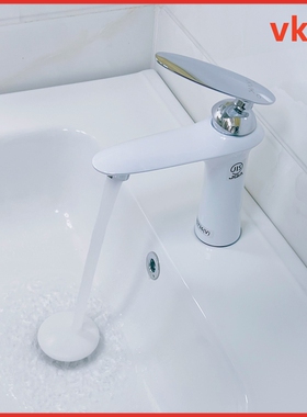 VKVK日本品质洗脸面盆水龙头冷热水全铜台上加高浴室卫生间卫浴