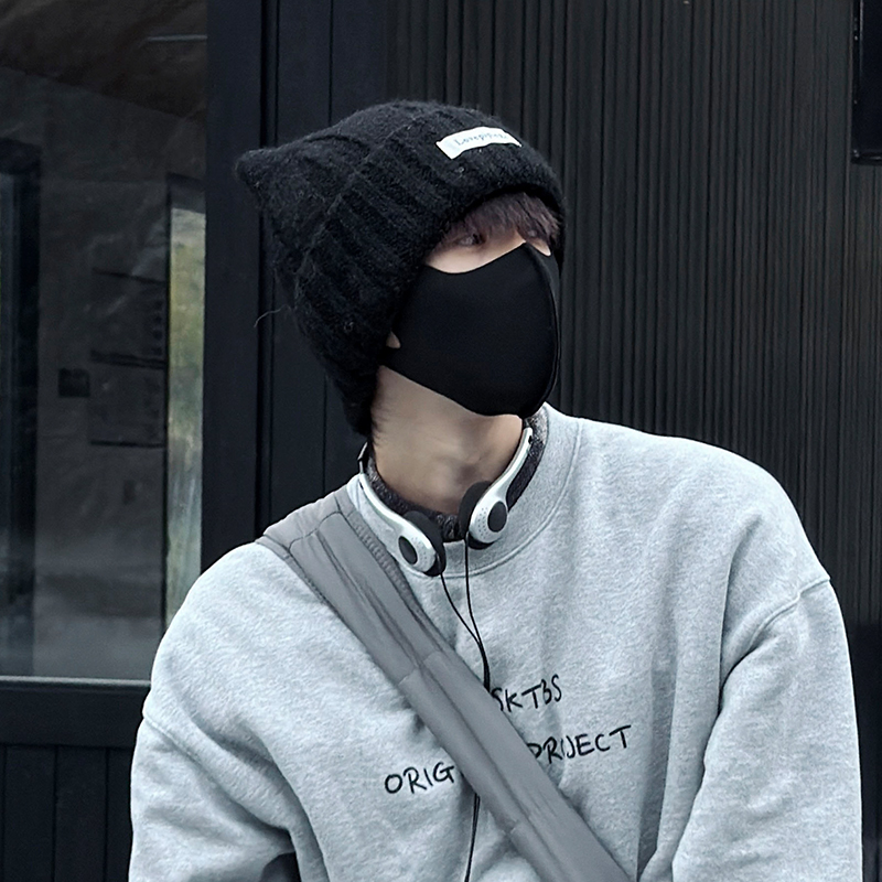 Jodhat猫耳朵帽子大头围保暖护耳冷帽显脸小针织帽男可爱毛线帽女