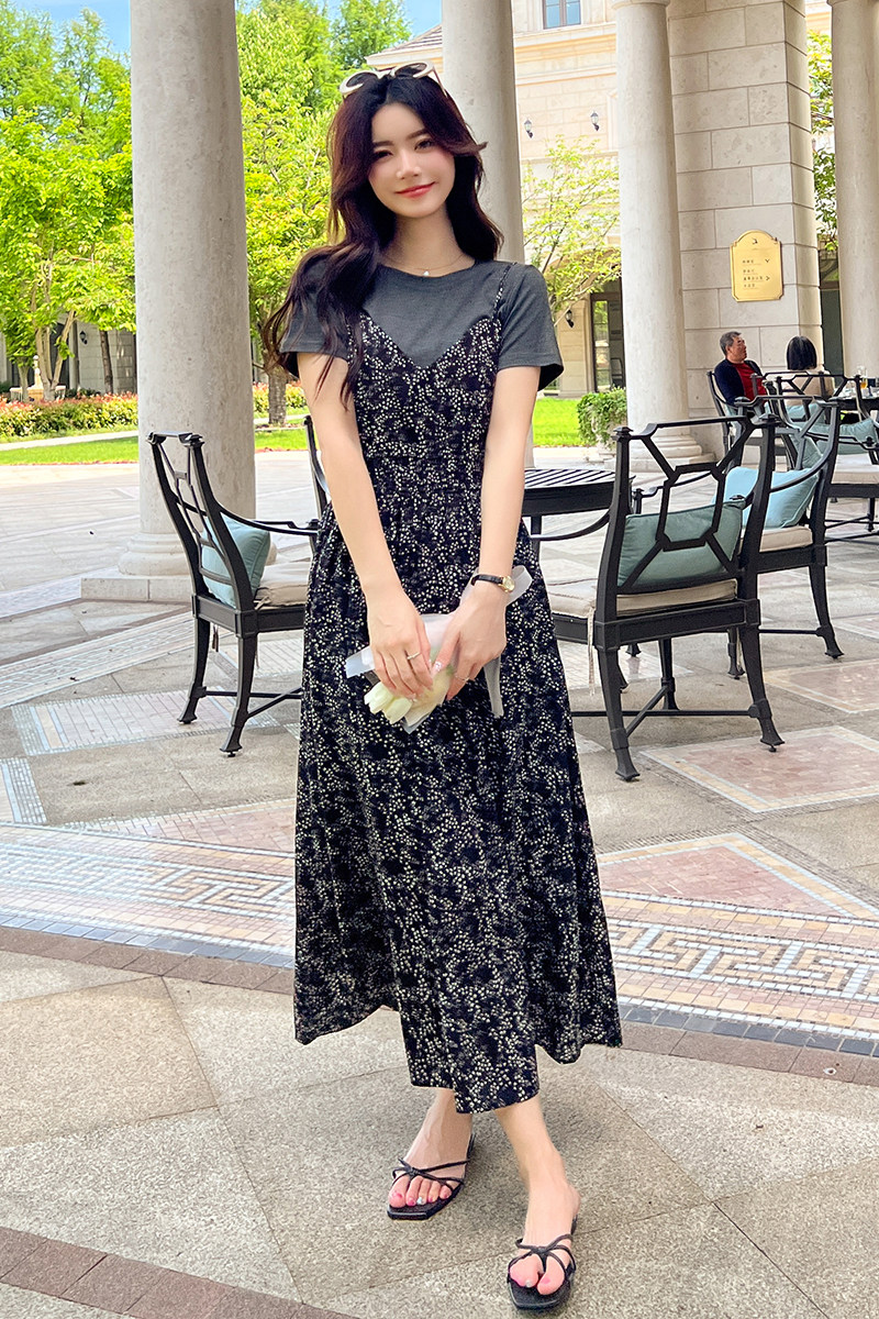 现货夏季短袖新款连衣裙两件套女062档口2678连衣裙P125K188,女装连衣裙,素依格格