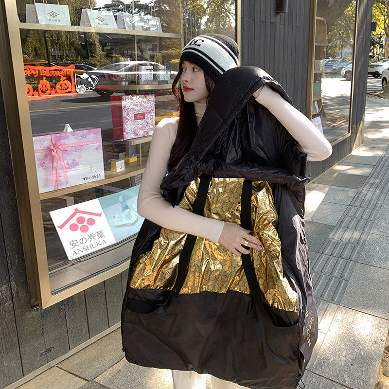 新款现货白鸭绒中长款黑金羽绒服YR26款P195K298,女装羽绒服,素依格格