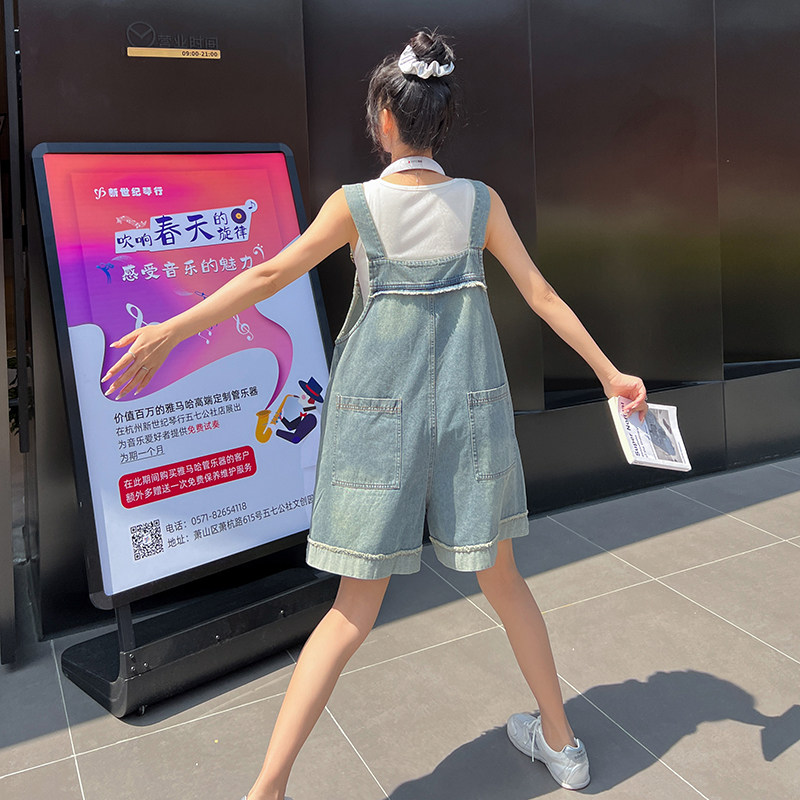 现货24年新款牛仔背带连衣裤女062档口2673款P115K178,女装连体裤,素依格格
