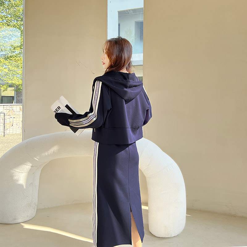 现货秋季新款针织裙时尚套装女062档口T33款批135控189,女装套装/套裙,素依格格