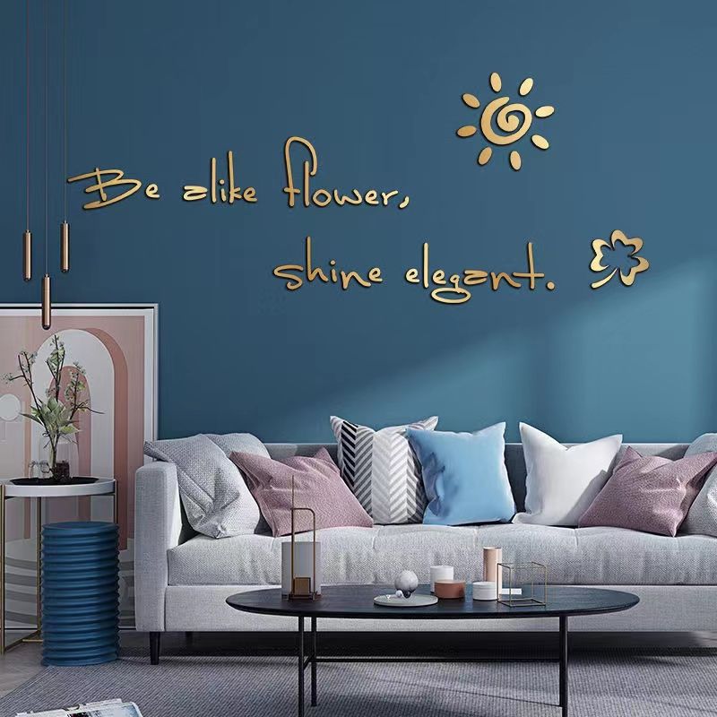轻奢英文字母墙贴3D立体卧室床头客厅电视背景墙面装饰墙贴ins