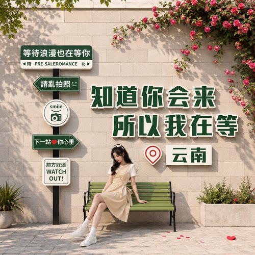2026网红打卡墙拍照区氛围布置造景烧烤餐饮饭店装饰形象背景墙贴