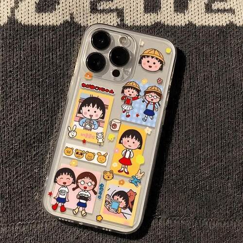 樱桃小丸子适用iPhone17手机壳新款苹果16/15/14/13mini/12promax/11卡通可爱xr/xs/max软壳7p/8plus保护套女