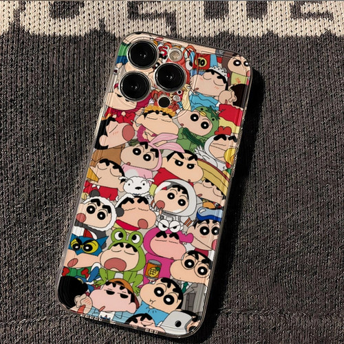 满屏小新适用iPhone17手机壳新款苹果16/15/14/13mini/12promax/11个性卡通xr/xs/max软壳6s/7/8plus保护套女