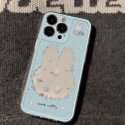 可爱卡通米菲兔iPhone手机壳透明软壳小清新少女心保护套适用苹果17promax/16/15/14plus/13/12mini/11/xr/xs