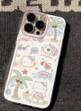 Hello Kitty卡通iPhone手机壳透明软壳可爱猫咪苹果保护套适用苹果17promax/16/15/14plus/13/12mini/xr11/xs