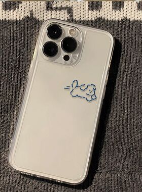 透明手机壳iPhone保护套可爱小狗简约防摔壳适用苹果17promax/16/15/14plus/13/12mini/11/xr/xs个性小众外壳