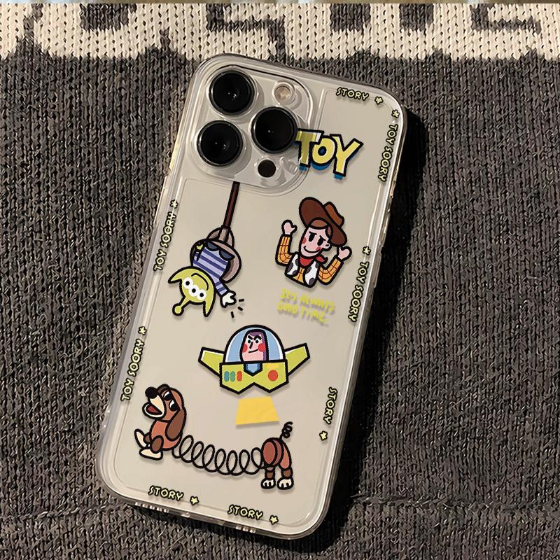涂鸦巴斯iPhone透明手机壳卡通动漫保护套可爱个性防摔壳适用苹果17promax女ip16新款15/14plus/13/12mini/11
