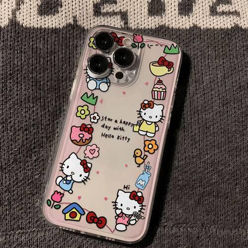 花园kt猫适用iPhone17手机壳新款苹果16/15/14/13mini/12promax/11日韩卡通xr/xs/max软壳6s/7/8plus保护套女