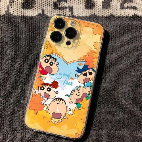 枫叶蜡笔小新适用苹果17手机壳iphone16新款15promax套14pro镜头15全包13por的plus硅胶11女xs新年12pm软壳xr