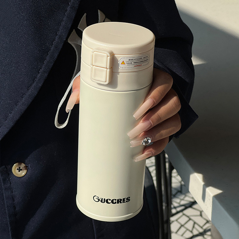 高颜值陶瓷覆层保温杯大容量保温水杯男女吸管杯办公室咖啡杯茶杯