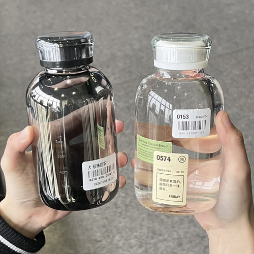 水杯带吸管大容量耐高温玻璃杯