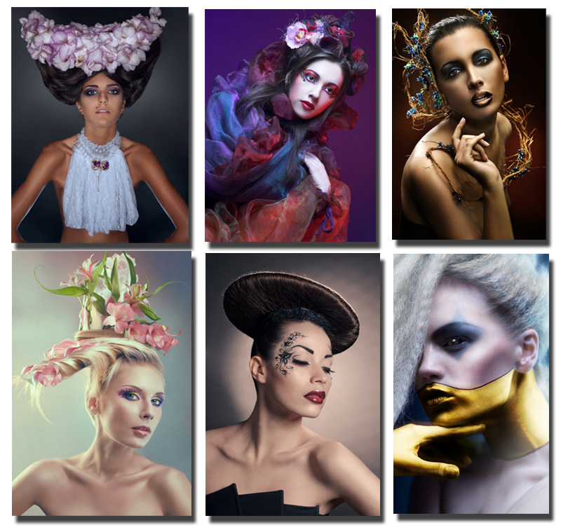 彩妆造型工作室化妆学校教室挂画婚纱摄影工作室装饰画创意妆容