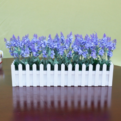 浪漫薰衣草成品长方形电视柜绢花