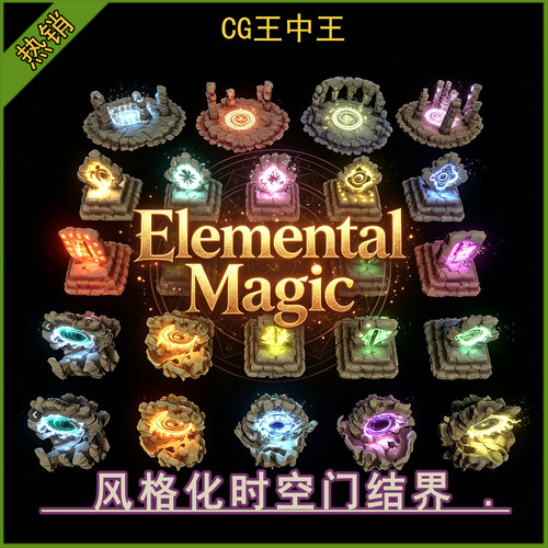 unity2019+卡通风格化魔法时空门传送门结界法阵旋涡屏障URP特效