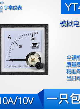 YT48 210A/10V输入模拟电流表变频器仪表CP48 99C1 BE48交流直流