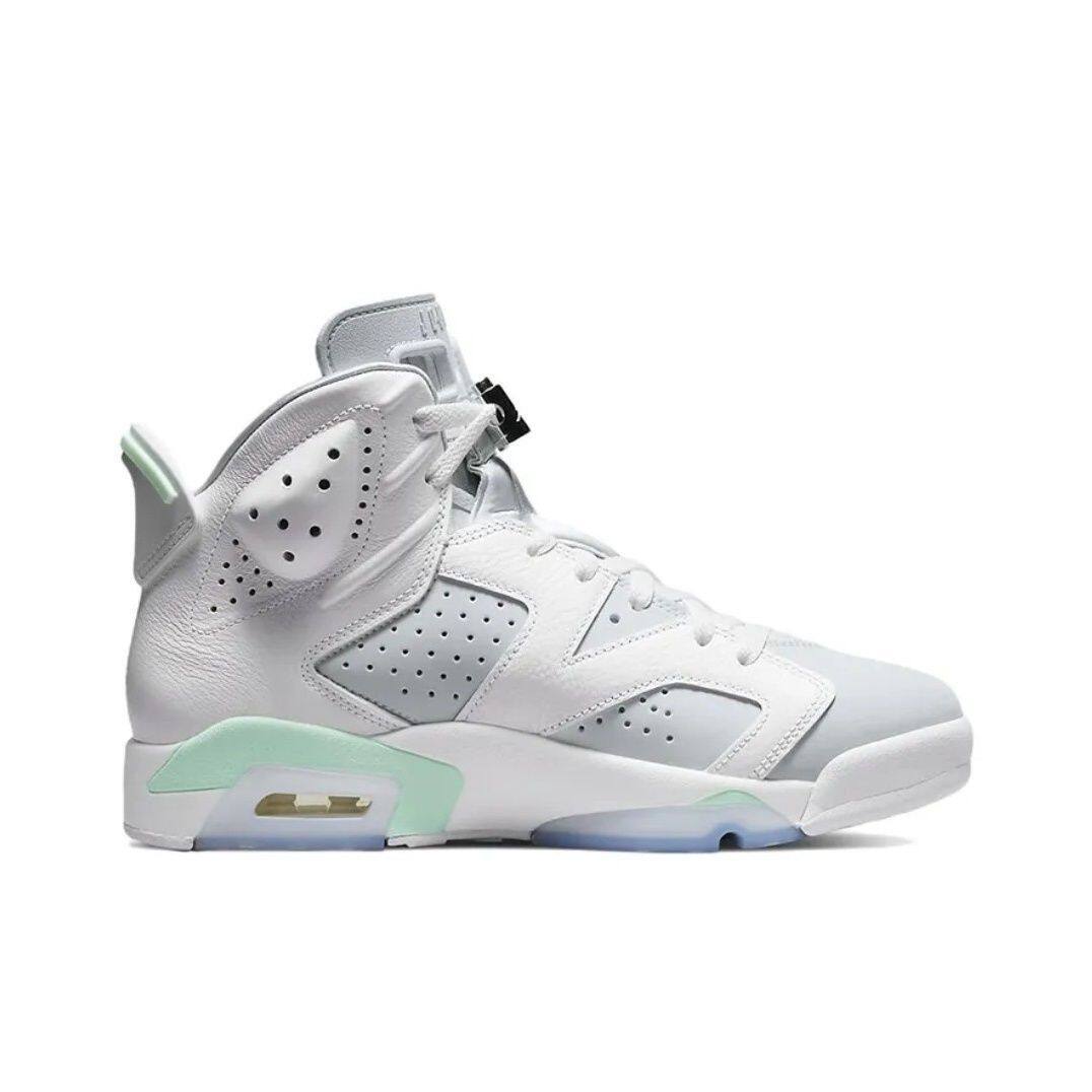 NIKE耐克Aj6薄荷高帮男款休闲篮球鞋白灰绿DQ4914-103 湖北gx仓