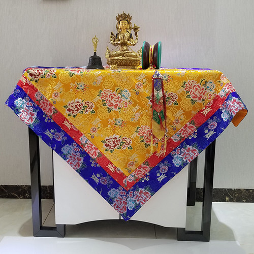 桌布加厚西藏藏式布料织锦缎藏族