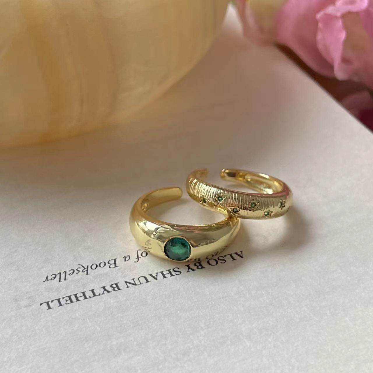 sunball夏新复古金戒指日常