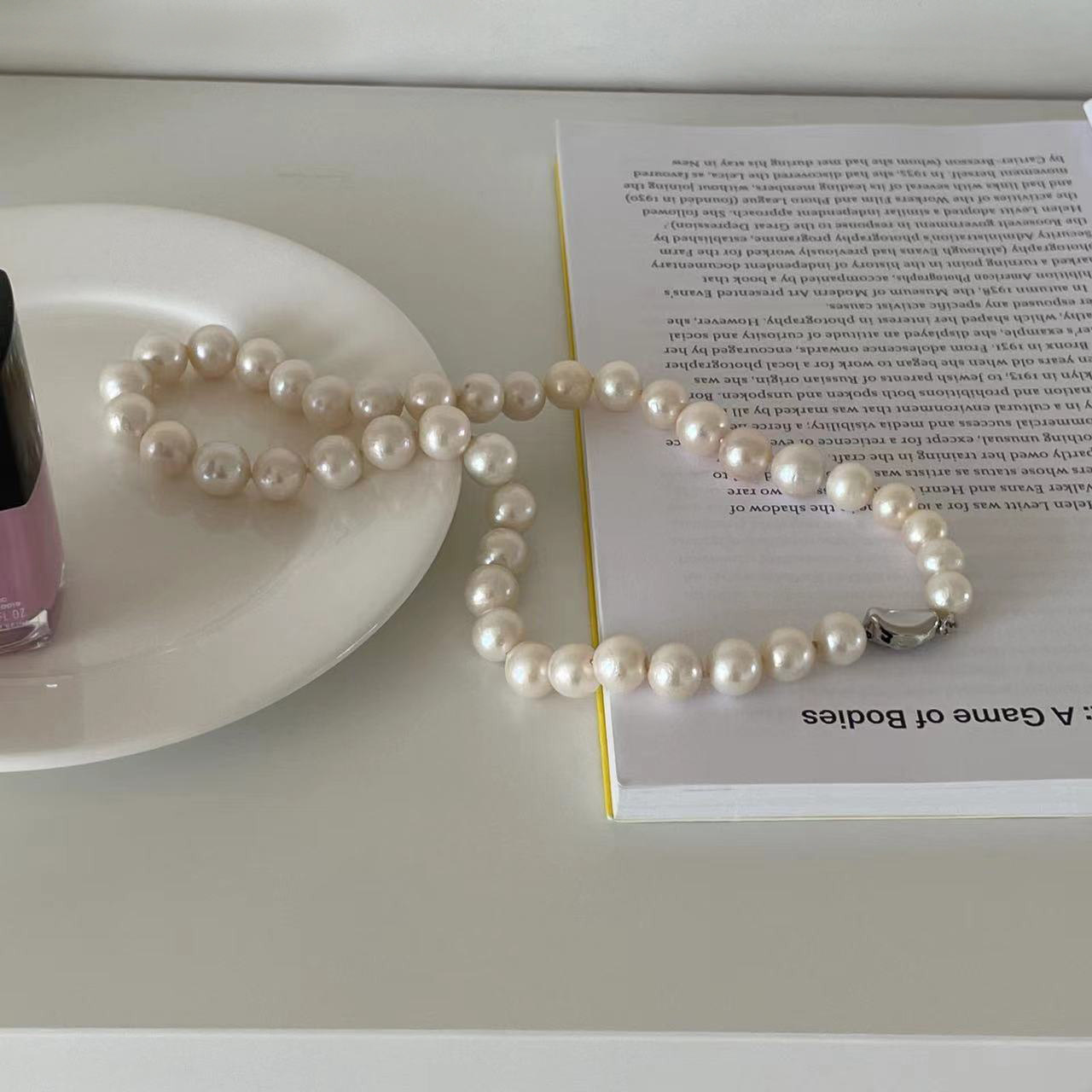 爱迪生天然淡水珍珠锁骨链项链