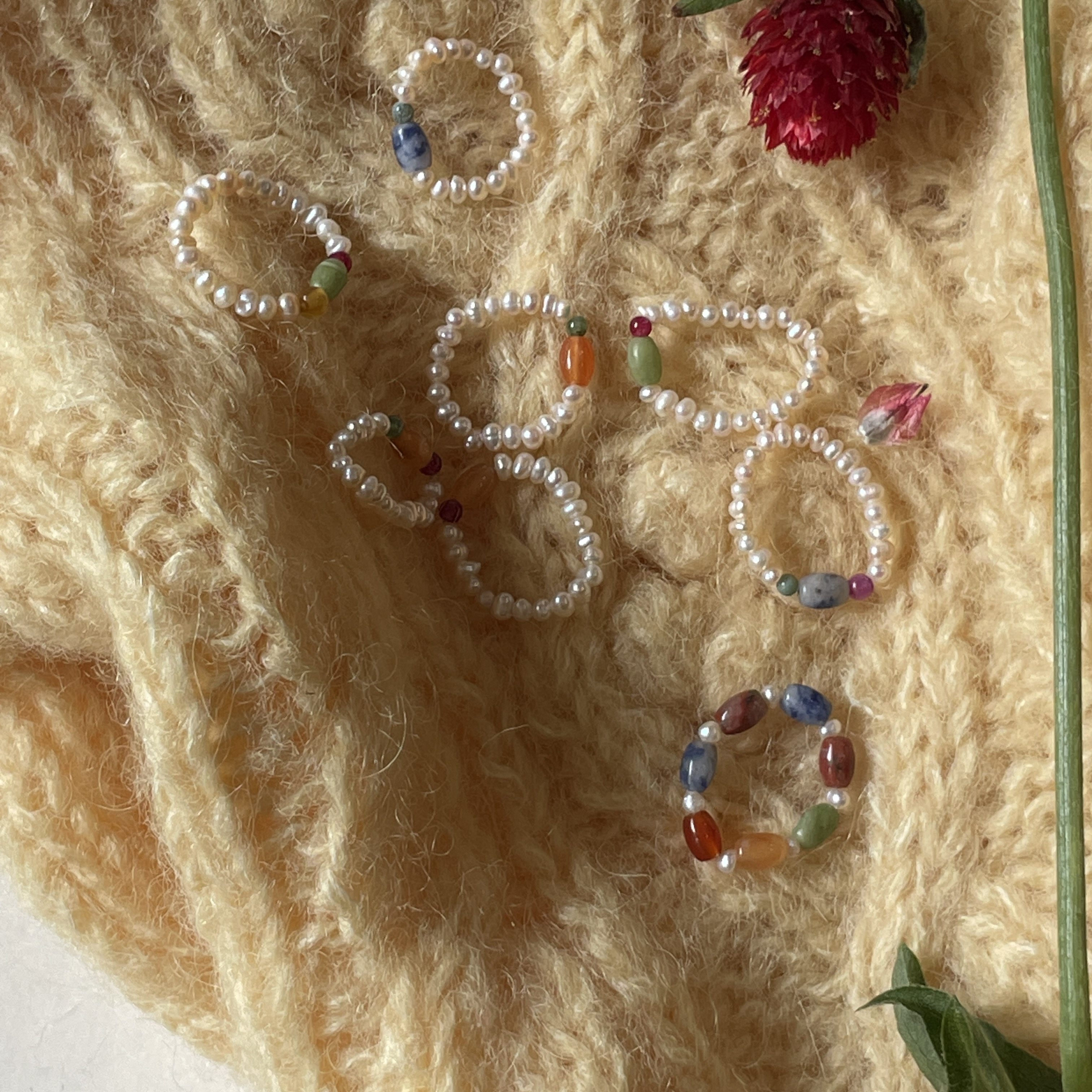 珍珠复古戒指原创设计