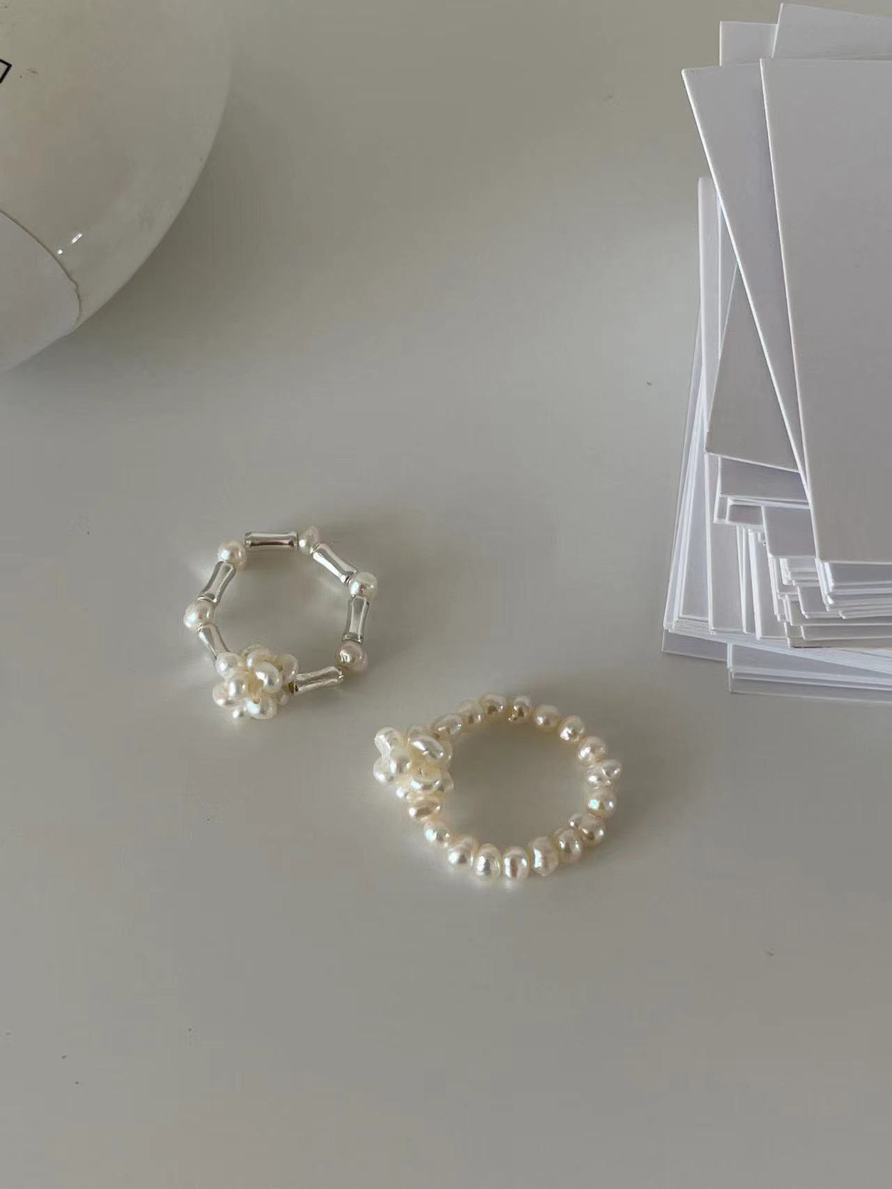 天然珍珠复古可爱戒指日常简约