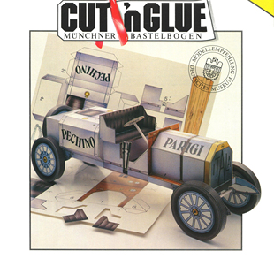 Itala DIY手工摆件 Cut Glue 纸模型 3D立体纸模型 老爷车 1907