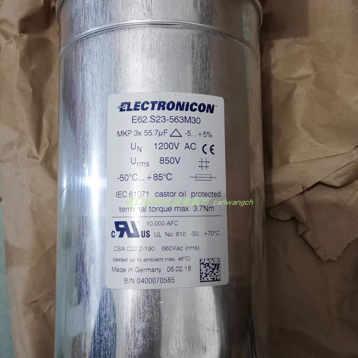 E62.L95-403G10电容ELECTRONICON