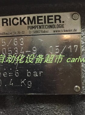 德国原装进口Rickmeier R35/63  330534-9 FL-Z-DB油泵