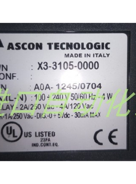 ASCON意大利进口 X3-3105-0000温控器M130000000正品