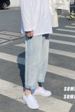 港风秋季牛仔裤男韩版潮流宽松直筒休闲裤K904/P40，男装牛仔裤，电商D202