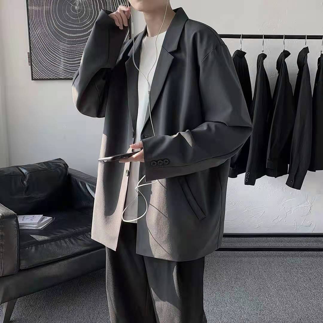 春季港风西服外套男上衣韩版帅气休闲免烫小西装正装XZ01/P55,男装西服,电商D202