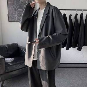 春季港风西服外套男上衣韩版帅气休闲免烫小西装正装XZ01/P55