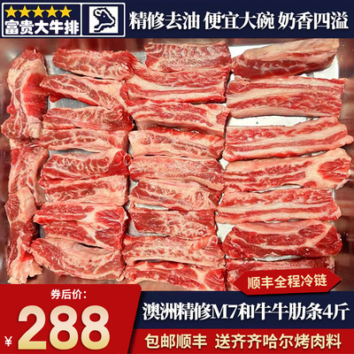 包邮10斤澳洲203厂m7和牛牛肋条