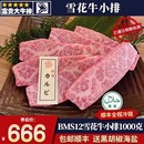 包邮 2斤澳洲BMS12牛小排谷饲和牛原切雪花霜降非日本宫A5神户m12