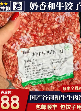 包邮6斤国产m9和牛雪花牛肉馅汉堡刺身清真牛肉饼饺子馅食材