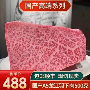 包邮国产A5龙江和牛霜降雪花羽下肉牛排牛小排500克原切谷饲牛肉