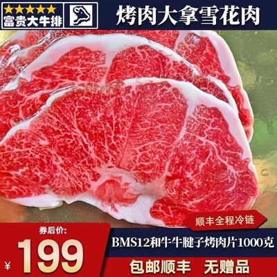 包邮2斤BMS12和牛腱子芯烤肉片