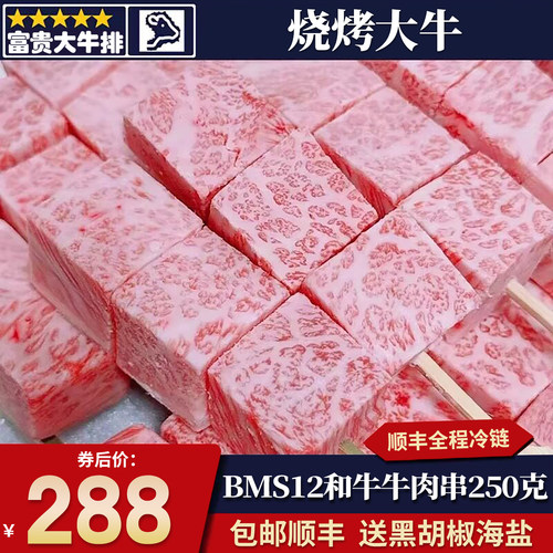 包邮6串m12和牛肉串羽下肉日本烤