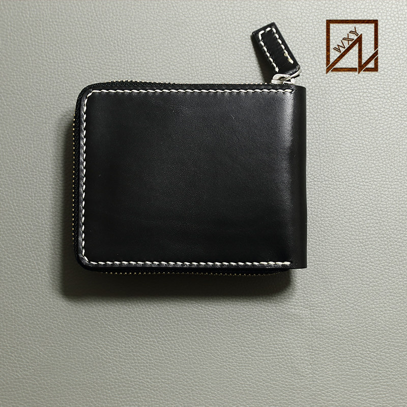 手工制作牛皮男女錢包 短款拉鏈錢夾 真皮複古 植鞣皮革原創設計在類目 箱包皮具/熱銷女包/男包, 錢包中 - 來自Buy2taobao.com提供專業的淘寶代購服務