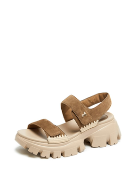 2025年夏季新款杏仁雪芙老爹运动女凉鞋厚底休闲女鞋子EBK67BL5