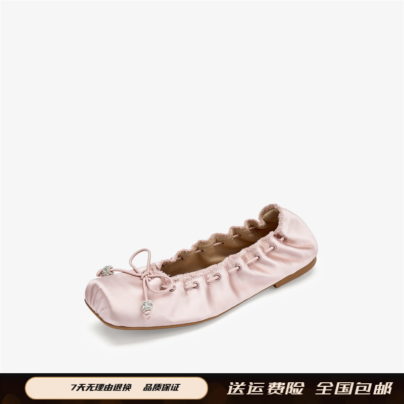 商场同款女鞋萌力出击2025秋季新款优雅手工芭蕾舞鞋玛丽珍鞋瓢鞋